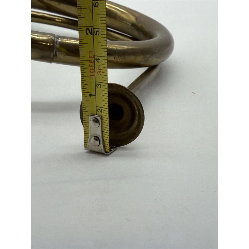 Vintage Brass Metal Natural Horn French or Hunting Style Decorative Patina 7x12